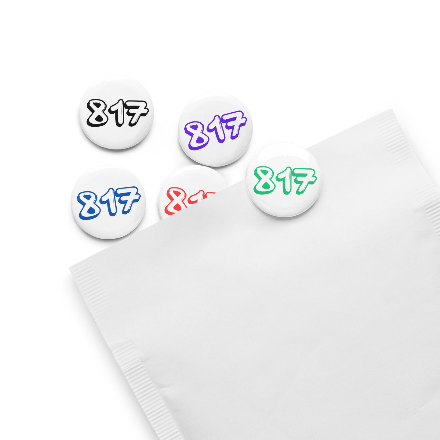 817 Multi Color Set of pin buttons